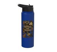 Tatouage Vintage Humour Trash Animaux Anti Encre Trash Tatouages Stainless Steel Insulated Water Bottle