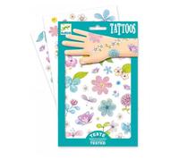 Djeco Tatouages Belle de Champs – Pailletés, fleurs & papillons – 1 pièce