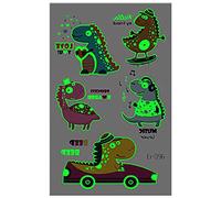 Tatouages éphémères de dinosaure rock pour enfants - Autocollants en résine phosphorescente - Remplissage - Artisanat