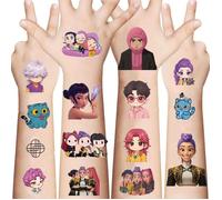 Tatouages Kpop - Kpop 100 Pièces Demon de Tatouages Éphémères pour Enfants, Huntrs Stickers Amovibles