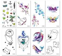 Tatouages Temporaires À Motifs De Papillons Colorés, Résistants À L'Eau, Mignons Et Originaux Pour Les Enfants. 75 * 140MM