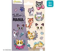 Tatouages temporaires - AVENUE MANDARINE - Tattoo's Mania Chats - Peau sensible - 16 motifs