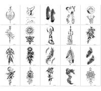 Tatouages Temporaires Imperméables, Frais Et Mignons, Motifs Créatifs Colorés Et En Noir Et Blanc, Unisexes 105 * 60mm A071