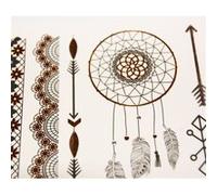 Tatouages temporaires - Motifs Boho - Dorures Multicolore G
