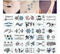 Tatouages temporaires, petits autocollants pour le corps, pour hommes et femmes (30 feuilles) YYV
