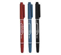 Tatouer marqueur stylo 3pcs étanche de marquage de la peau étanche crayon à point fin à l'encre à encre double tatouage marqueur stylo facile à colorer