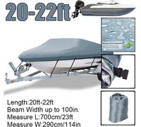 Taud de bateau 20-22 pieds, gris, imperméable