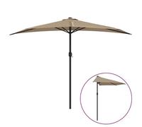 Taupe Parasol de balcon - Modernedesign - anti-décoloration - avec mât en aluminium Taupe 300x155 cm Demi LH6976264