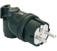 TAUR 05811-S - Fiche de contact de protection type F - CEE 7/4, IP44, noire