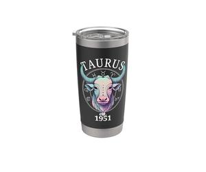 Taureau du zodiaque né en 1951 Gobelet isotherme en acier inoxydable double paroi