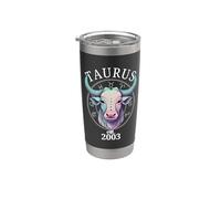 Taureau Zodiac né en 2003 Gobelet isotherme en acier inoxydable double paroi
