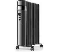 Taurus Agadir 2000 - Radiateur à bain dʼhuile 2000W, 3 niveaux de puissance, 9 éléments, Thermostat réglable, Affichage numérique, Sélecteur de puissance, Minuteur, Programmable, Mode ECO, Noir