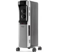 Taurus - Radiateur à bain d'huile Alpatec Dakar 1500 W | 7 éléments | 3 niveaux | Thermostat réglable | Protection anti-basculement & surchauffe | Jusqu'à 15 m² | Minuterie | Gris