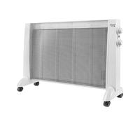 Taurus PRMB 2400 - Radiateur panneau rayonnant électrique 2400W, 3 températures, Thermostat réglable, Roues, Protection anti-chaleur, Silencieux, Blanc