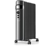 Taurus Radiateur à bain d'huile Agadir 2000 2000W 9 éléments Thermostat numérique Programmable Noir