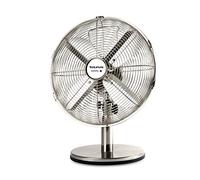 Taurus Boreal 12 Legend - Ventilateur de table 35W, rétro/vintage, brush Metal, système d'oscillation et d'inclinaison, 3 vitesses, 4 lames, diamètre 30cm, base ronde antidérapante