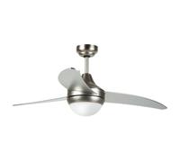 Taurus Fresko 3B - Ventilateur de plafond 60W avec éclairage, 3 pales, diamètre 120 cm, télécommande, minuterie, lampe, position été / hiver, moteur 100% cuivre, silencieux