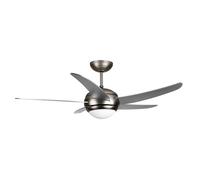 Taurus Fresko 5B - Ventilateur de plafond 60W, avec lumière et télécommande, diamètre 120 cm et 5 pales, pour une surface jusqu'à 20 m2, 3 vitesses, minuterie 8 heures, moteur en cuivre
