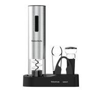 Taurus - Wine Up Tire-Bouchon électrique sans Fil | Ouverture 6-8 s | LED intégrée | Accessoires: Coupe-Capsule, aérateur, Bouchon Pompe sous Vide, Base de Rangement, câble USB