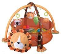 Tavalax Parcs pour bébés – Parc 3en1 Leo avec piscine à balles – Le tapis est multifonctionnel 3 en 1 ; Parfait comme tapis de jeu pour les enfants dès les premiers instants de la vie ; Le tapis stimu