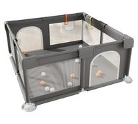 Tavalax Parcs pour bébés – Parc bébé Tavalax, Gris, 180x200 cm – Aire de jeux pour enfants Tavalax - sécurité et confort pour vos petits | équipements de qualité pour la vie quotidienne | Fonctions bi