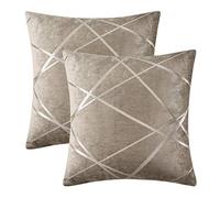 Tawny Luxe Velours Coussin Couvre Cas, Housse de Coussin de Confortable d'Accent, le Meilleur Carré Décoratif Couvre d'Oreiller Sofa de Divan de lit de Canapé 20x20 Pouces 50x50CM Ensemble de Deux