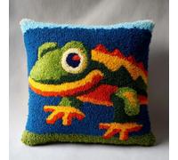 Taxpy Salamandre Kit De Coussins Avec Crochet,43 X 43 Cm | Latch Hook Canevas Coussin Point Convient aux débutants aux adultes Créatif Décoration intérieure Projets artisanaux Idéal