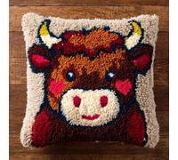 Taxpy Vache Kit De Coussins Avec Crochet,43 X 43 Cm | Latch Hook Canevas Coussin Point Convient aux débutants aux adultes Créatif Décoration intérieure Projets artisanaux Idéal