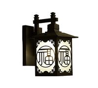 TAXXII Applique Murale extérieure carrée étanche IP55, Noire, culot E27, Style Lanterne Antique, avec Abat-Jour en Verre, idéale pour Une Porte, Une terrasse ou Un Jardin.