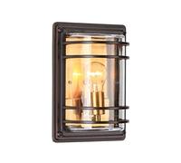 TAXXII Appliques murales d'extérieur, Lanterne en Verre Brun, Lampe extérieure étanche IP54 en Aluminium pour Jardin, terrasse, Porche, éclairage E27 Sour.