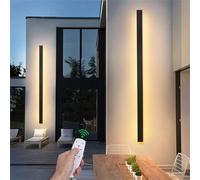 TAXXII Appliques murales extérieures à intensité Variable avec télécommande, Lampe LED Noire, Appliques d'intérieur et d'extérieur à intensité Variable, Longues Bandes pour éclairage de t