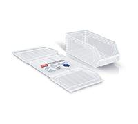Tayg 203343 ensemble de 5 pièces. Tiroir pliable et empilable No.52P Jeu de 5 boîtes de rangement, plastique, transparent, pliable, 336 x 160 x 130 mm