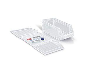 Tayg 203343 ensemble de 5 pièces. Tiroir pliable et empilable No.52P Jeu de 5 boîtes de rangement, plastique, transparent, pliable, 336 x 160 x 130 mm