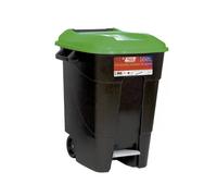 Tayg Conteneur à déchets 100L avec pédale en plastique robuste bleu