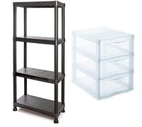 Tayg Étagère en Plastique, 634 & SUNDIS | Tour de Rangement, Organiseur ORGAMIX - 3 Tiroirs - Format A5 - Transparent - 4549004
