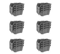Tayg Lot de 24 tiroirs en plastique emboîtables et empilables nº51 (non alimentaires) - Organisateur de vis, tiroirs, boîte de rangement, bacs en plastique rectangulaires, 17 x 10,7 x 8 cm