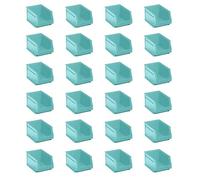 Tayg Lot de 24 tiroirs en plastique empilables - Organiseur de vis, tiroirs, boîte de rangement, bacs en plastique rectangulaires (turquoise, 17 x 10 x 8 cm)