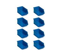 Tayg Lot de 8 bacs empilables en plastique nº55 - Organisateur de vis, tiroirs, boîte de rangement, bacs rectangulaires en plastique, 33,5 x 21,5 x 20 cm
