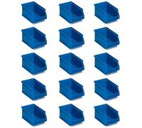 Tayg Pack 15 Bacs en Plastique Empilables n°52 - Organisateur de Vis, Tiroirs, Boîte de Rangement, Cubettes en Plastique Rectangulaires, 23,6x16x13 cm