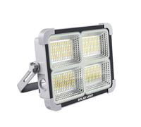 Tayire Projecteur LED Rechargeable 150W 288Leds Portable Lampe Led avec Panneau Solaire 5 modes d'éclairage IP65 Étanche Lumière de USB Travail Lanterne pour Camping, Pêche, Chantier, Garage, Atelier
