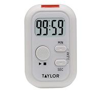 Taylor Precision Products 5879 Multi-Alert (Sound, Light, Vibration) Digital Timer, Standard, White