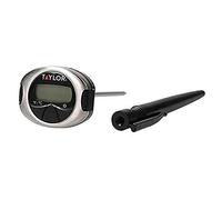 Taylor Pro - Sonde de Thermomètre de Poche Numérique Facile à Lire, House de Protection, Acier Inoxydable, Noir/Gris