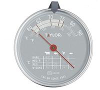 Taylor Pro Thermomètre à Viande au Four, Jauge de Température de Cuisine Adaptée au Four avec Sonde, Idéal pour la Viande, le Poisson et le Barbecue, Sonde avec Tableau des Cuissons, Acier Inoxydable