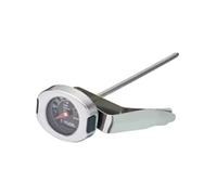 Taylor - Thermomètre Alimentaire à Lait en Acier Inoxydable, Thermomètre de Cuisine pour Cafés et Boissons Chaudes, Argent/Noir