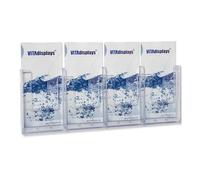 Taymar DL Porte-brochures Orientation Portrait Transparent avec 4 compartiments