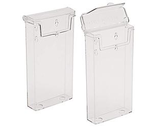 Taymar - porte-brochures avec couvercle résistant aux intempéries Lot de 2 DIN Lang (DL) Transparent