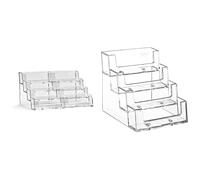 taymar porte-cartes de visite, support pour cartes de visite, présentoir pour cartes de visite, 2×4 étages, transparent & porte-cartes de visite, support pour cartes de visite