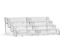 taymar porte-cartes de visite, support pour cartes de visite, présentoir pour cartes de visite, 2×4 étages, transparent