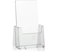 Taymar Présentoir à flyers DIN long stable de la marque en tant que présentoir de table transparent trifold pour flyers DL et cartes postales DIN A6 (Lot de 5)