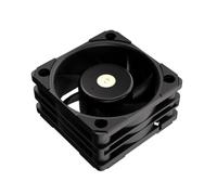 TAZIZI Ventilateur de ventilation compact de 4 cm à profil carré | 4 broches PWM 12 V, assemblage de roulement à billes à sept pales pour armoire d'ordinateur, mise à niveau thermique, noir